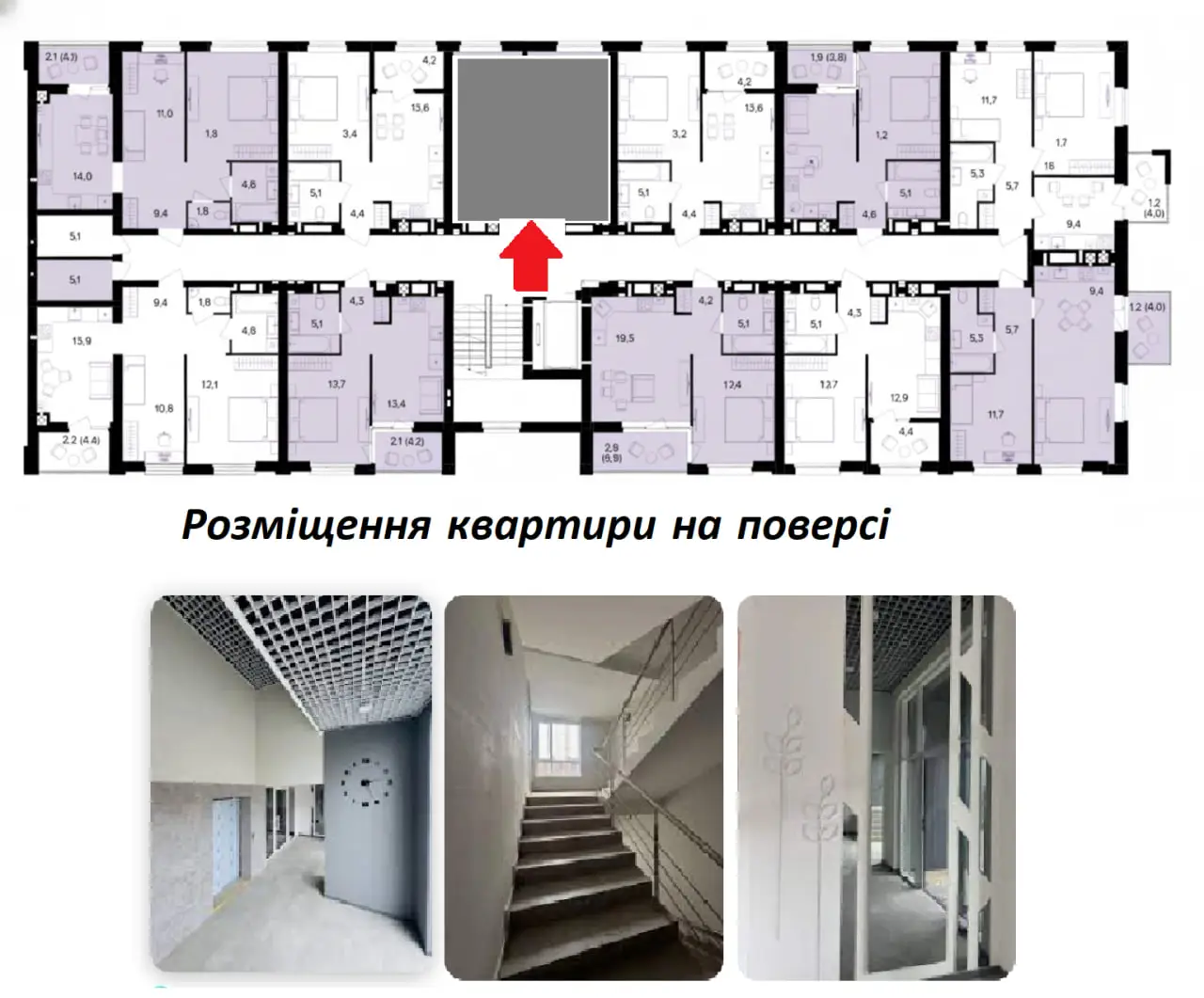 Схема планування поверху ЖК Лаванда Парк